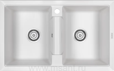 Мойка кухонная Paulmark PM238150-WH белая