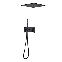 Душевая система ABBER Daheim AF8221B скрытого монтажа без излива, черная матовая