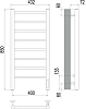 Полотенцесушитель электрический Terminus Аврора П8 400*850
