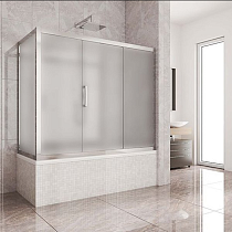 Шторка на ванну Kubele DE019PR3-MAT-CH 170х80 см, профиль хром
