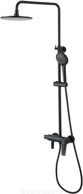 Душевая стойка Lemark Bronx LM3762BL черная