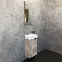 Мебель для ванной Comforty Асти 40, подвесная, дуб дымчатый с раковиной CREA 40, P-UM-CRE40/1