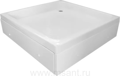Поддон для душа Good Door Аполло 80x80 с комплекто ножек и 2 боковых экрана