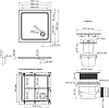 Поддон для душа Wasserkraft Amper 29T02 80x80 см, с сифоном