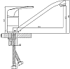 Смеситель Rossinka D D40-21 для кухонной мойки