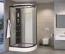 Душевая кабина Niagara Ultra NG-1903-01L (120х80х220) низкий поддон(16см),черный,стекло тонированное,4 места