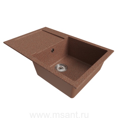 Мойкa MIXLINE ML-GM31 с крылом, терракотовая (307), 770*500*190мм