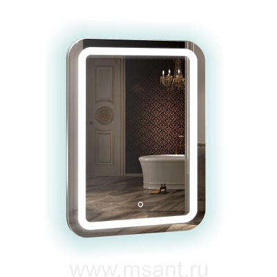 Зеркало AZARIO Мальта 550х800, LED-подсветка с диммером, сенсорный выключатель