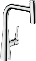 Смеситель Hansgrohe Metris Select M71 73802000 для кухонной мойки, хром