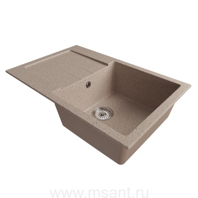 Мойкa MIXLINE ML-GM31 с крылом, песочная (302), 770*500*190мм