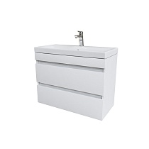 Тумба с умывальником подвесная с ящиками, белая, 80 см, Zodiac, IDDIS, ZOD8CB0i95K подходит ум. 3508000i28