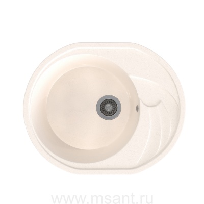 Мойкa MIXLINE ML-GMS08 СТАНДАРТ овальная с крылом, белый (331), 570*460*170мм