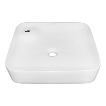 Раковина накладная Azario 460x460x100 квадратная, белый глянец