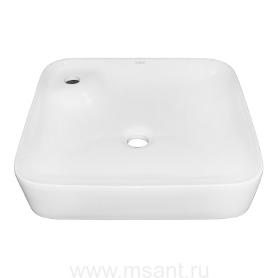 Раковина накладная Azario 460x460x100 квадратная, белый глянец