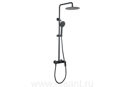 Душевая система 3jet 250мм AQUATEK, матовый черный AQ2060MB 