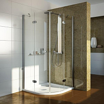 Душевой уголок GuteWetter Lux Meliori GK-102 90x90 см стекло бесцветное, профиль хром