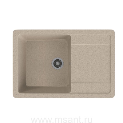 Мойкa MIXLINE ML-GMS15 СТАНДАРТ с крылом, песочный (302), 640*505*185мм