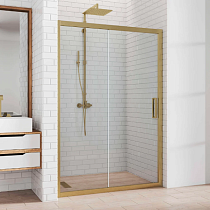 Душевая дверь в нишу Kubele DE019D2-CLN-BR 95 см, профиль бронза