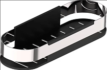 Полка IDDIS Optima Home SHE12SBi44 для душа, черная