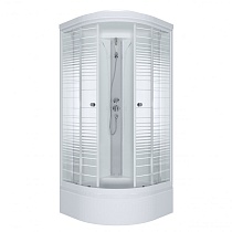 Душевая кабина Triton Полосы В 100х100 ДН4 с поддоном +сифон E410CL