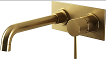 Смеситель Paini Nove 78PJ208P для раковины, С ВНУТРЕННЕЙ ЧАСТЬЮ, матовое золото