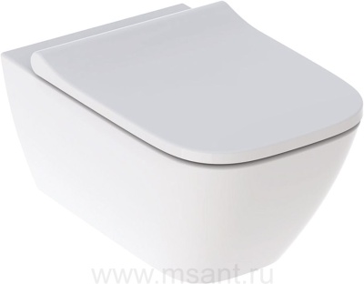 Унитаз подвесной Geberit Smyle Square с крышкой-сиденьем с микролифтом