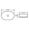 Раковина-чаша Azario530x315x135 накладная, овальная, белый глянец