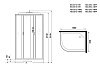Душевая кабина Niagara Classic NG-3312-14RP (120х80х215) низкий поддон(13см),стекло матовое 