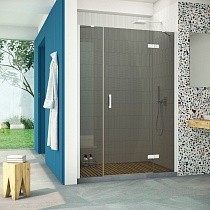 Дверь в душевой проем Vegas Glass AFP-F Retta 150 01 07 R профиль белый стекло графит