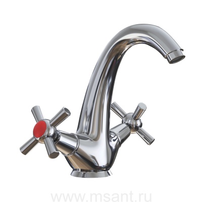 Смеситель для раковины 1/2 кер. MIXLINE ML09-04 п/шпильку (без подводки)