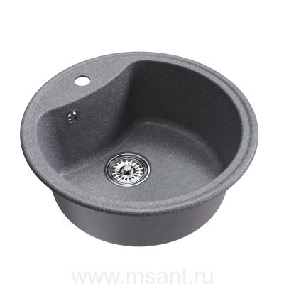 Мойкa MIXLINE ML-GM09 круглая, графит (342), 510 мм (глуб. чаши 190)
