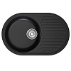 Мойкa MIXLINE ML-GM16 овальная с крылом, ультра-черная (344), 730*460*180мм