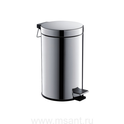 Корзина для мусора с педалью, 8л Aquatek, полир. хром AQ4992CR 