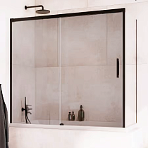 Шторка на ванну Radaway Idea Black PN DWJ+S 170 L