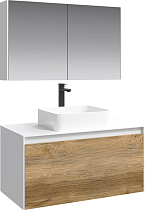 Мебель для ванной Aqwella 5 stars Mobi 100 белая, дуб балтийский