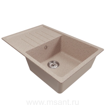 Мойкa MIXLINE ML-GM19 с крылом, песочная (302), 750*500*200мм