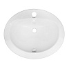 Раковина накладная Azario 510x425x180 овальная, встраиваемая сверху, белый глянец