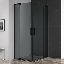 Душевой уголок Cezares Slider A 2 70/80 Grigio Nero профиль черный, стекло серое