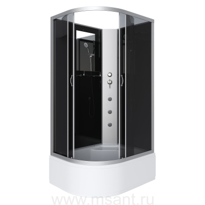 Душевая кабина Niagara Classic NG-2510-14RBKG (120х80х200) высокий поддон(40см),стекло тонированное