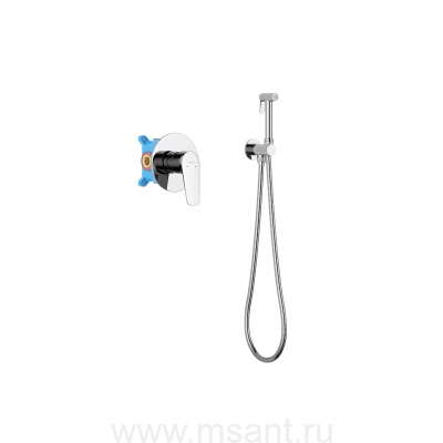 Гигиенический душ AQUATEK (смеситель + гигиеническая лейка + шланг + шланговое подсоединение ) AQ1119CR БЕТТА