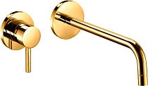 Смеситель Paffoni Light LIG103HGSP70 С ВНУТРЕННЕЙ ЧАСТЬЮ, для раковины, золото медовое брашированное