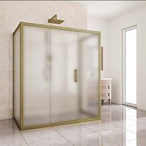 Душевой уголок Kubele DE019R3U-MAT-BR 140х90 см, профиль бронза