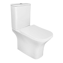 Унитаз напольный Azario FRETTA SQUARE 650х340х770 безободковый с бачком и сиденьем микролифт