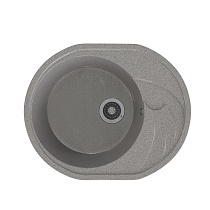Мойкa MIXLINE ML-GMS08 СТАНДАРТ овальная с крылом, темно-серый (309), 570*460*170мм