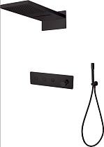 Душевой комплект Boheme Fusion 130-B С ВНУТРЕННЕЙ ЧАСТЬЮ, чёрный