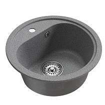 Мойкa MIXLINE ML-GM10 круглая, темно-серая (309), 440мм (глуб. чаши 180)