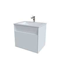 Тумба с умывальником подвесная с ящиком, белая, 60 см, Esper, IDDIS, ESP60W0i95K