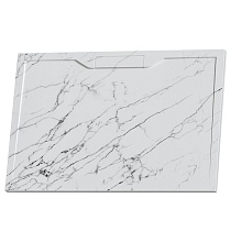 Душевой поддон прямоугольный RGW STE MW Белый мрамор (800x1200)