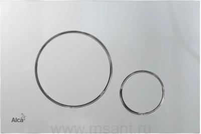 Кнопка смыва AlcaPlast THIN M672 хром матовый