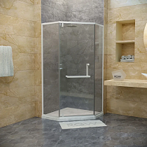 Душевой уголок RGW Hotel HO-084-W 100x100x195 см, профиль белый, стекло прозрачное